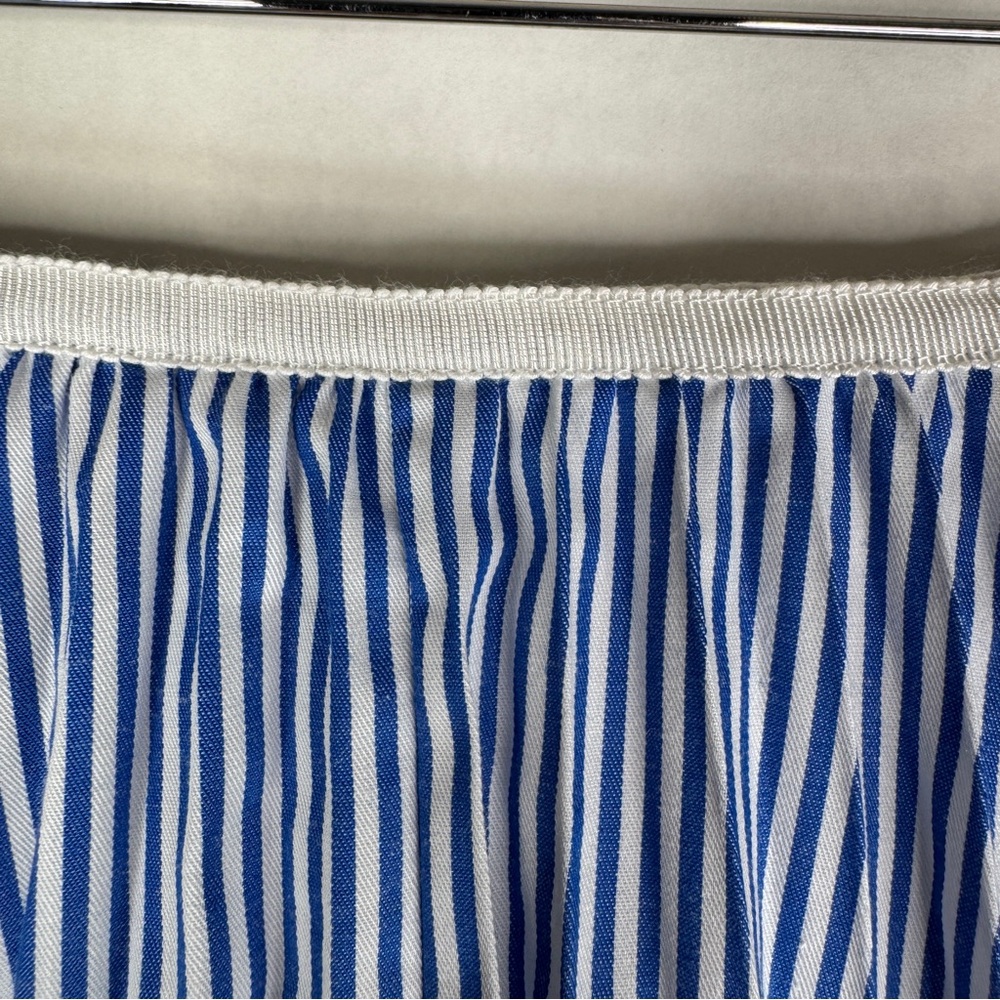 J CREW Pleated Midi Skirt in Stripe - AW499 - Sz 0 - Picture 6 of 14